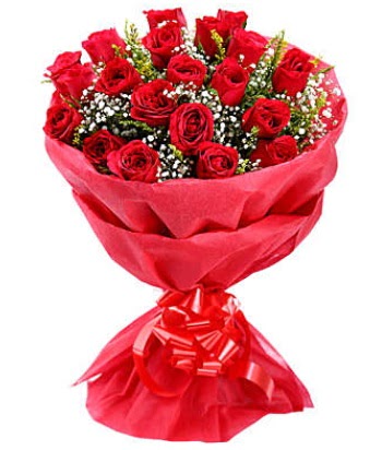 21 adet kırmızı gülden modern buket  Adana çiçek gönderme 