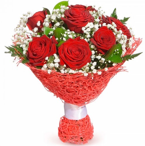 7 adet kırmızı gül buketi  Adana çiçekçiler 