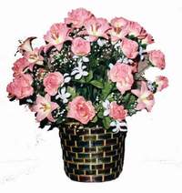 yapay karisik çiçek sepeti  Adana çiçek online çiçek siparişi 