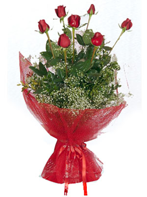  Adana çiçek servisi , çiçekçi adresleri  7 adet gülden buket görsel sik sadelik