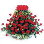  Adana kaliteli taze ve ucuz çiçekler  41 adet kirmizi gülden sepet tanzimi