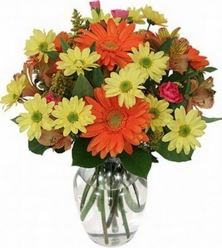  Adana hediye sevgilime hediye çiçek  vazo içerisinde karışık mevsim çiçekleri
