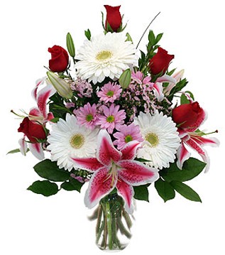  Adana çiçek mağazası , çiçekçi adresleri  1 dal kazablanka 5 gül ve kırçiçeği vazosu