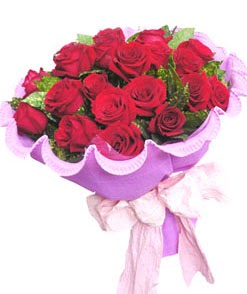 12 adet kırmızı gülden görsel buket  Adana çiçekçi mağazası 